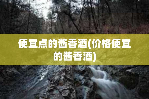 便宜点的酱香酒(价格便宜的酱香酒)