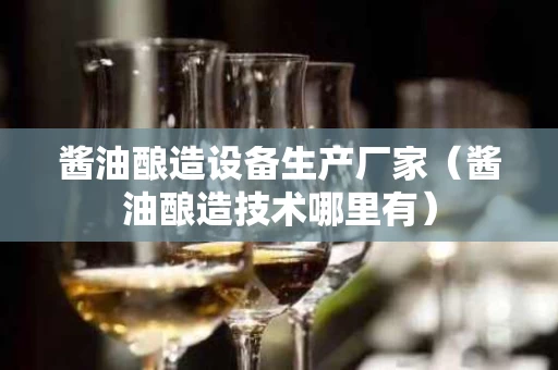 酱油酿造设备生产厂家（酱油酿造技术哪里有）