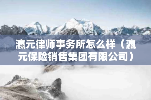 瀛元律师事务所怎么样（瀛元保险销售集团有限公司）