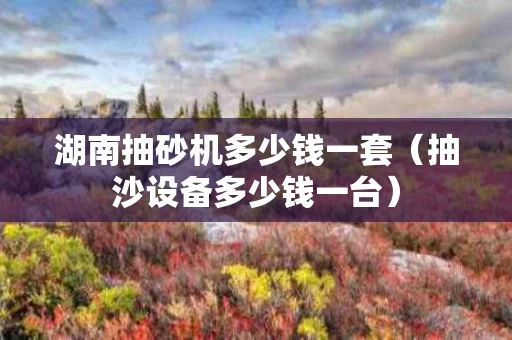 湖南抽砂机多少钱一套（抽沙设备多少钱一台）