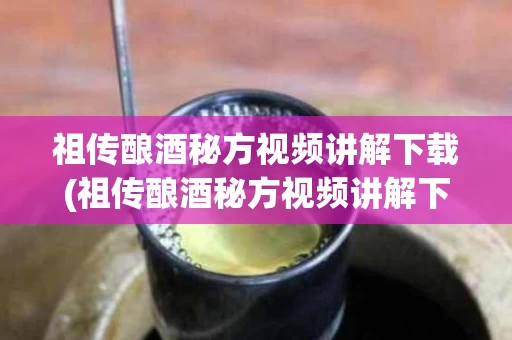 祖传酿酒秘方视频讲解下载(祖传酿酒秘方视频讲解下载安装)