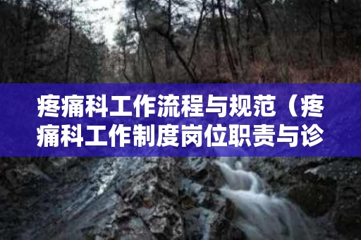 疼痛科工作流程与规范（疼痛科工作制度岗位职责与诊疗制度）