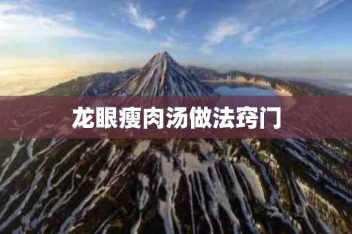 龙眼瘦肉汤做法窍门