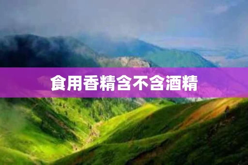 食用香精含不含酒精