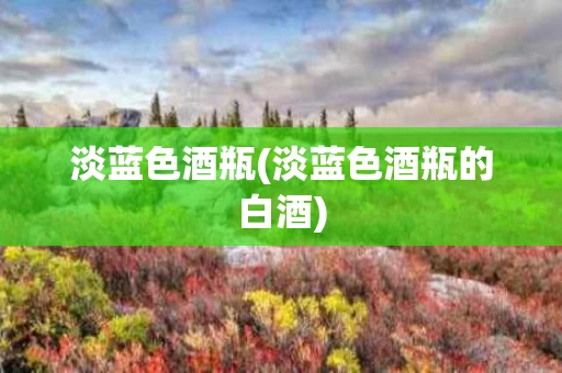 淡蓝色酒瓶(淡蓝色酒瓶的白酒)