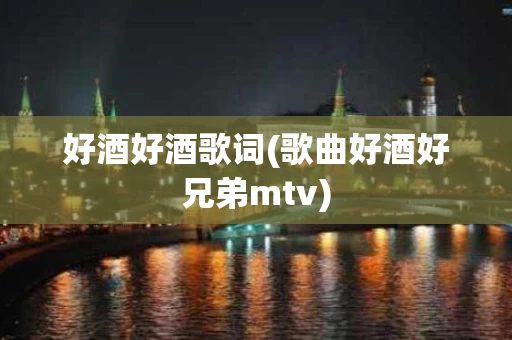 好酒好酒歌词(歌曲好酒好兄弟mtv)