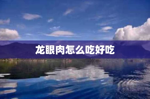 龙眼肉怎么吃好吃