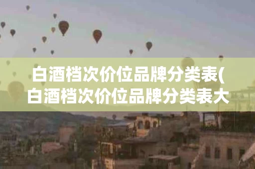 白酒档次价位品牌分类表(白酒档次价位品牌分类表大全)