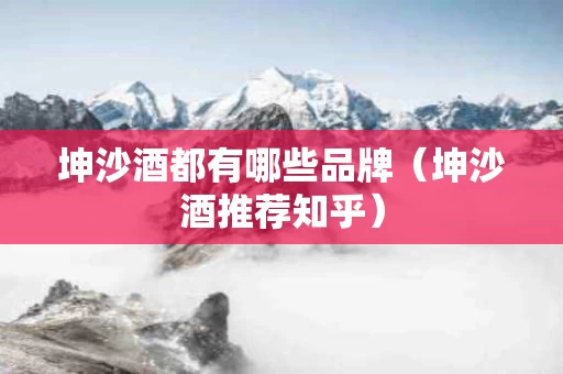 坤沙酒都有哪些品牌（坤沙酒推荐知乎）