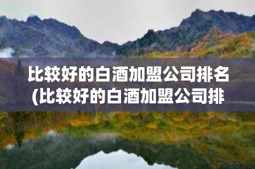比较好的白酒加盟公司排名(比较好的白酒加盟公司排名前十)