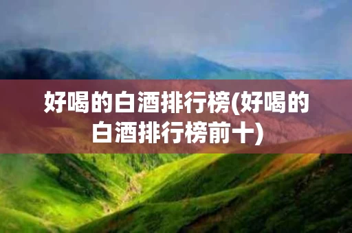 好喝的白酒排行榜(好喝的白酒排行榜前十)