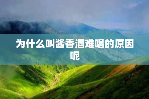 为什么叫酱香酒难喝的原因呢