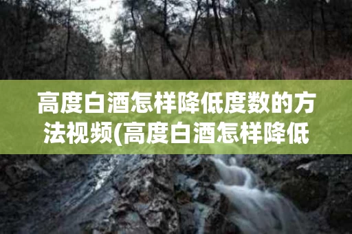 高度白酒怎样降低度数的方法视频(高度白酒怎样降低度数的方法视频讲解)